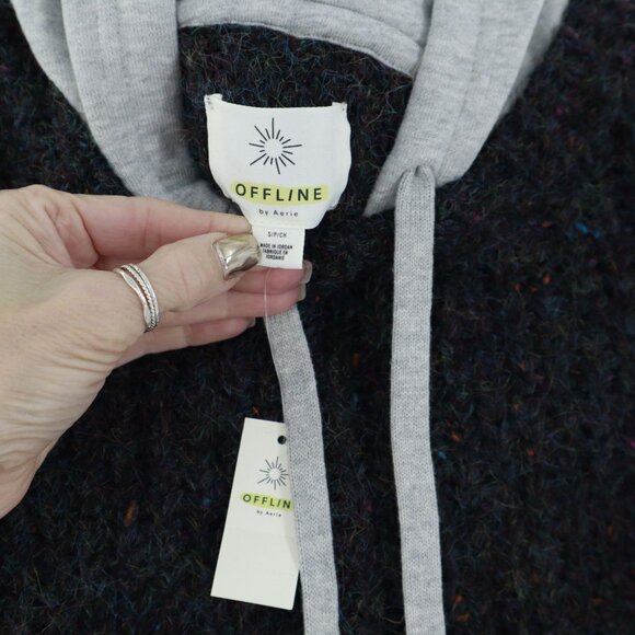 OFFLINE Ribbed Sweater Womens S Gray Winter Cozy Comfort Relaxed Casual Warm NWT - Picture 4 of 14